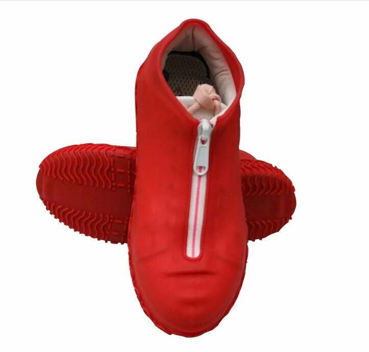 Чехол для обуви силиконовый Размер XL 43 -46 на молнии чехлы для ботинок от дождя водонепроницаемые сапоги от дождя