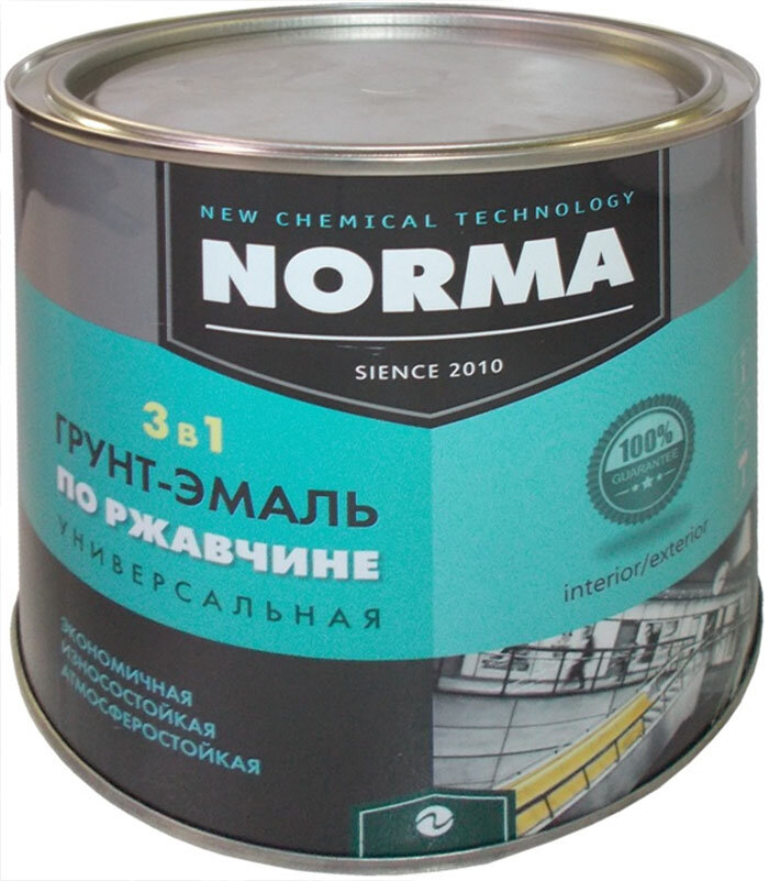 NORMA краска по ржавчине желтая матовая (19кг) / новоколор Норма грунт-эмаль 3 в 1 для металла по ржавчине желтая матовая (19кг)