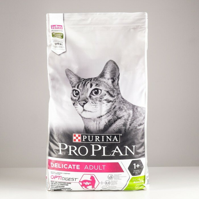 Pro Plan Сухой корм PRO PLAN для кошек с проблемами пищеварения, ягненок, 10 кг - фотография № 1
