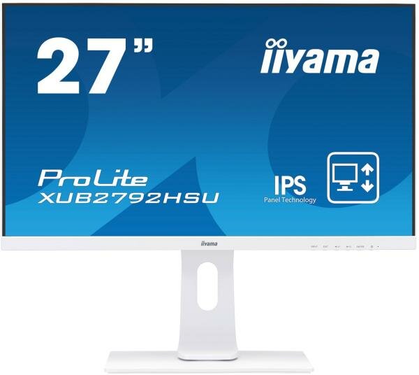 Монитор Iiyama 27 ProLite XUB2792HSU-W1 белый IPS LED 16:9 HDMI M/M матовая HAS Pivot 250cd 178гр/178гр 1920x1080 D-Sub DisplayPort FHD USB 7.1кг