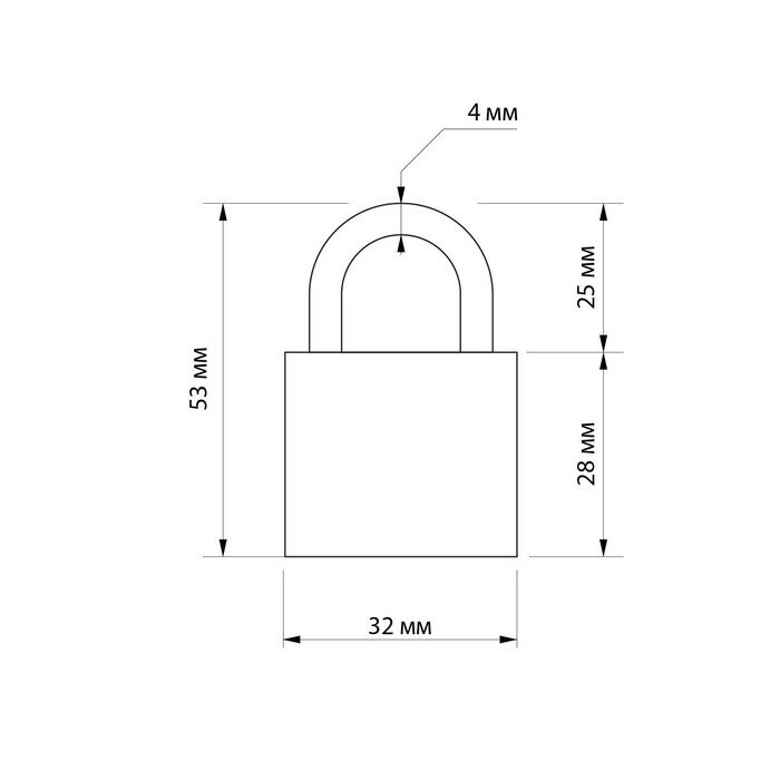 LOCKLAND Замок навесной LOCKLAND, с влагозащитной дужкой 32 мм - фотография № 4