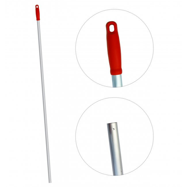 Ручка-палка 140 см, алюминиевая, анодированная, красная