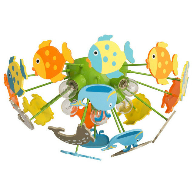 фото люстра потолочная MW-LIGHT Улыбка 5х40Вт E14 пластик разноцветный