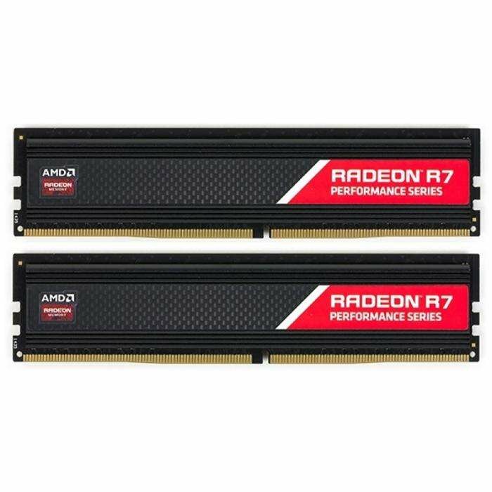 32GB AMD Radeon™ DDR4 2666 DIMM R7 Performance Series Black Gaming Memory R7S432G2606U2K Non-ECC, CL16, 1.2V, Heat Shield, Kit (2x16GB), RTL, (183139)