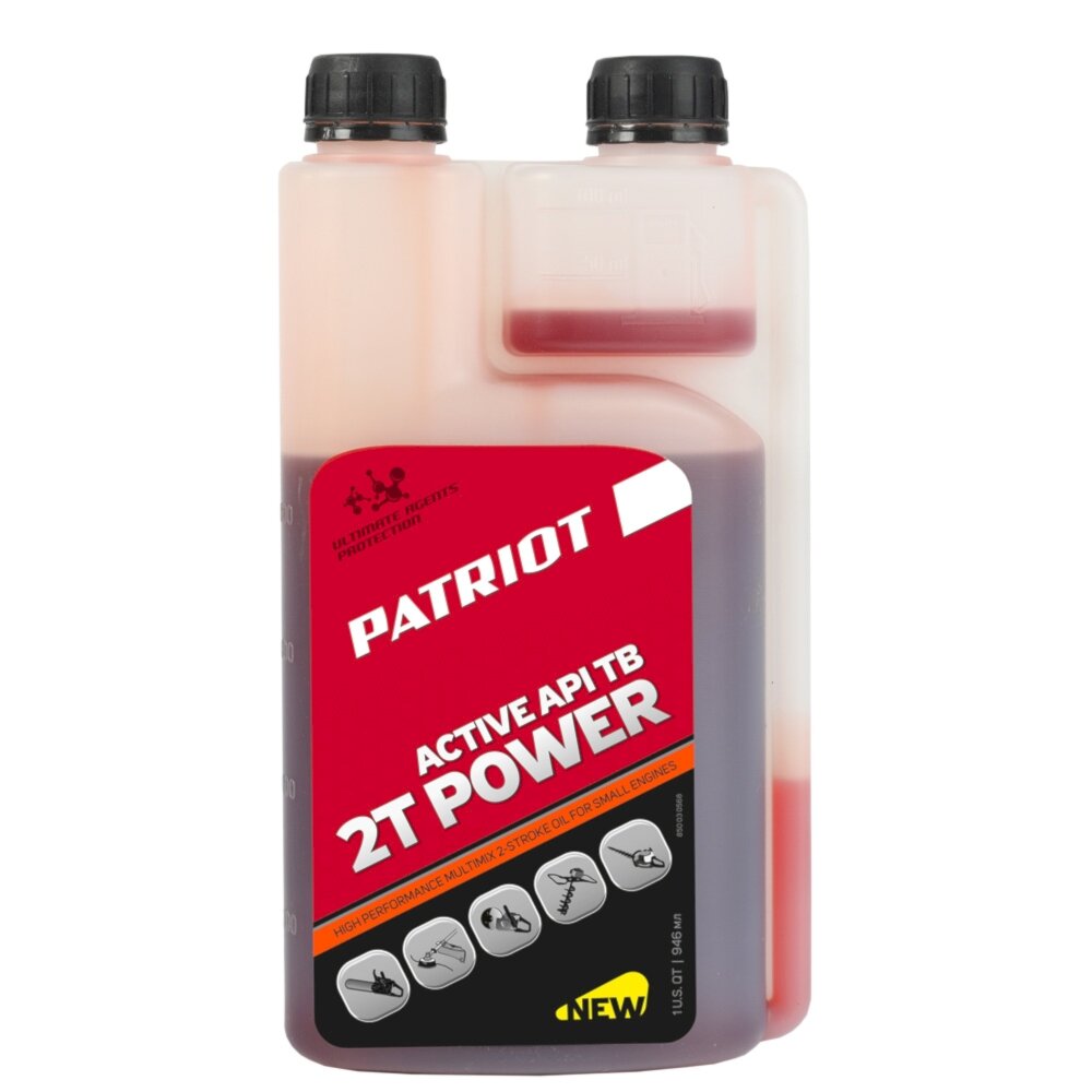 Масло 2-х тактное минеральное Patriot POWER ACTIVE 0,946 л 850030568