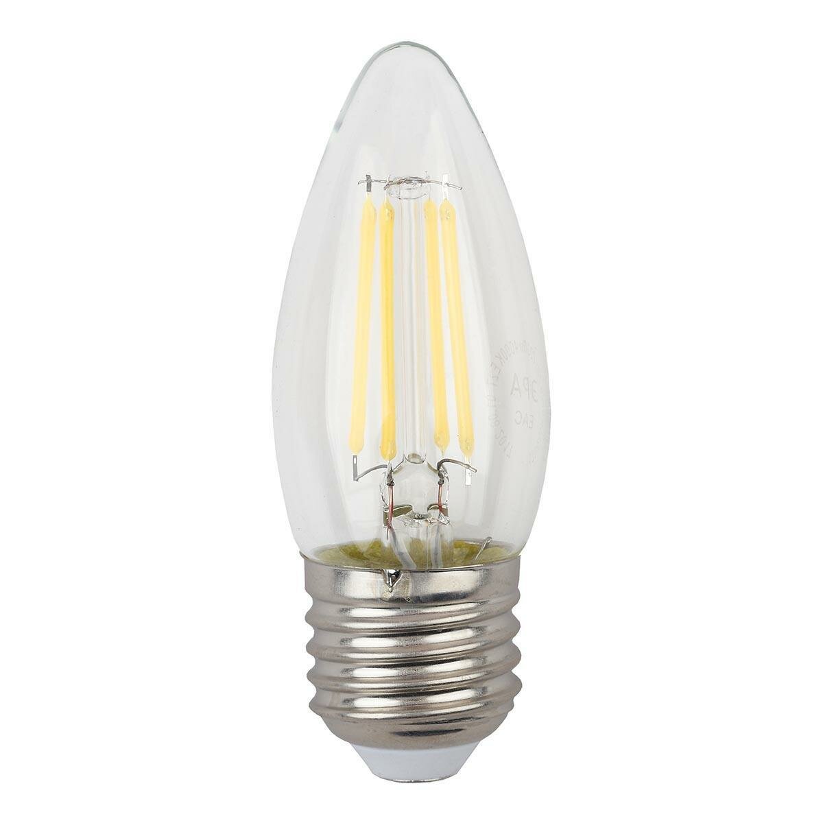 ЭРА Лампа светодиодная ЭРА E27 9W 2700K прозрачная F-LED B35-9w-827-E27 Б0046993