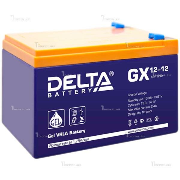 Аккумулятор DELTA гелевый GX 12-12 GEL (12В 12Ач / 12V 12Ah / клемма F2)