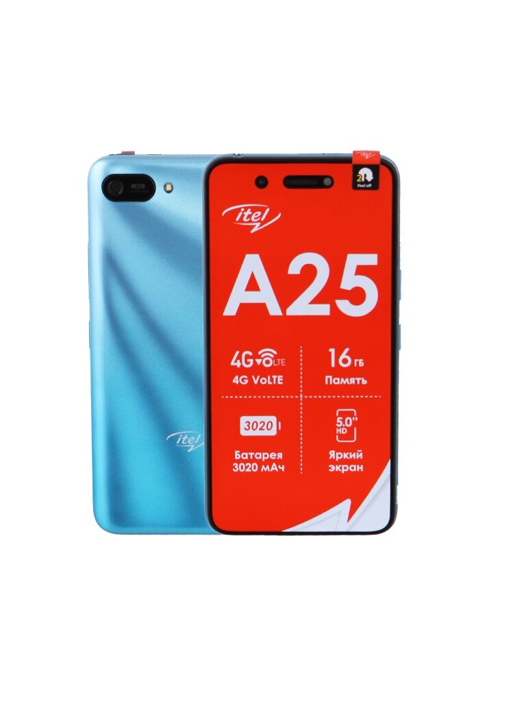 Сотовый телефон Itel A25 DS Crystal Blue