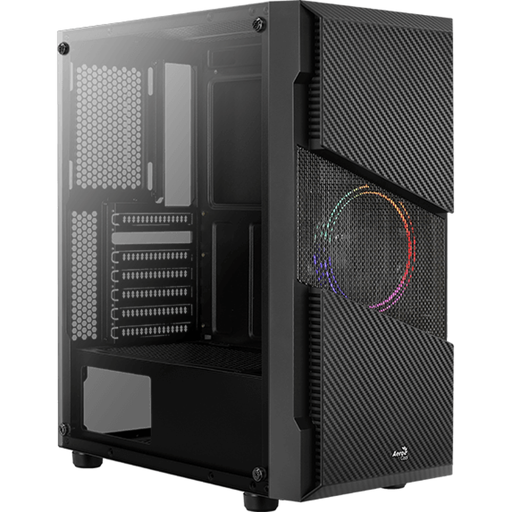 Корпус ATX Miditower AeroCool Menace Saturn FRGB-G-BK-v1 Black