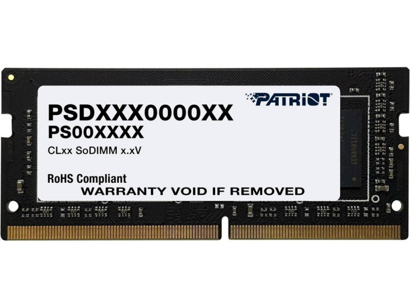 Оперативная память Patriot Memory SL 32 ГБ DDR4 3200 МГц SODIMM CL22 PSD432G32002S