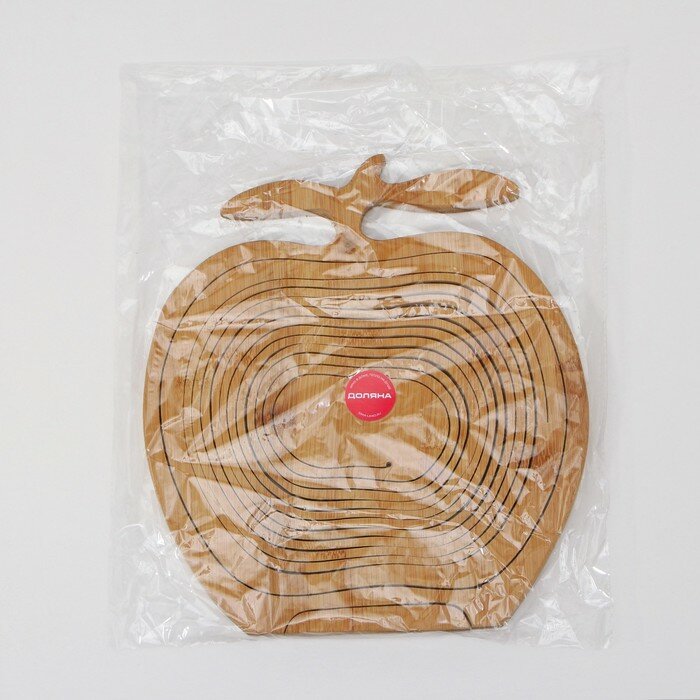 Доляна Корзинка для хлеба и фруктов «Сочное яблоко», 30×26,5×22,5 см, раскладная - фотография № 5