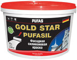 Пуфас Goldstar Пуфасил база D прозрачная краска фасадная силиконовая (10л) - изображение