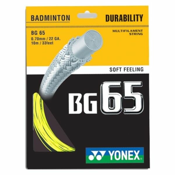 Струна для бадминтона Yonex 10m BG-65 Prepacked Yellow