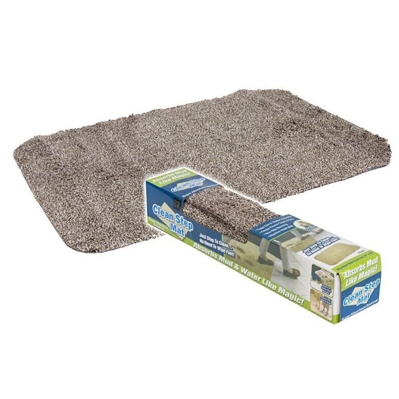 Супервпитывающий придверный коврик Clean Step Mat, коричневый - фотография № 2