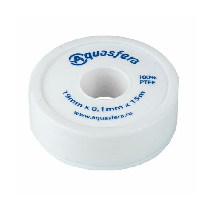 Лента ФУМ PTFE 6020 19ммх0,1ммх15м катушка среда: вода Aquasfera 6020-03