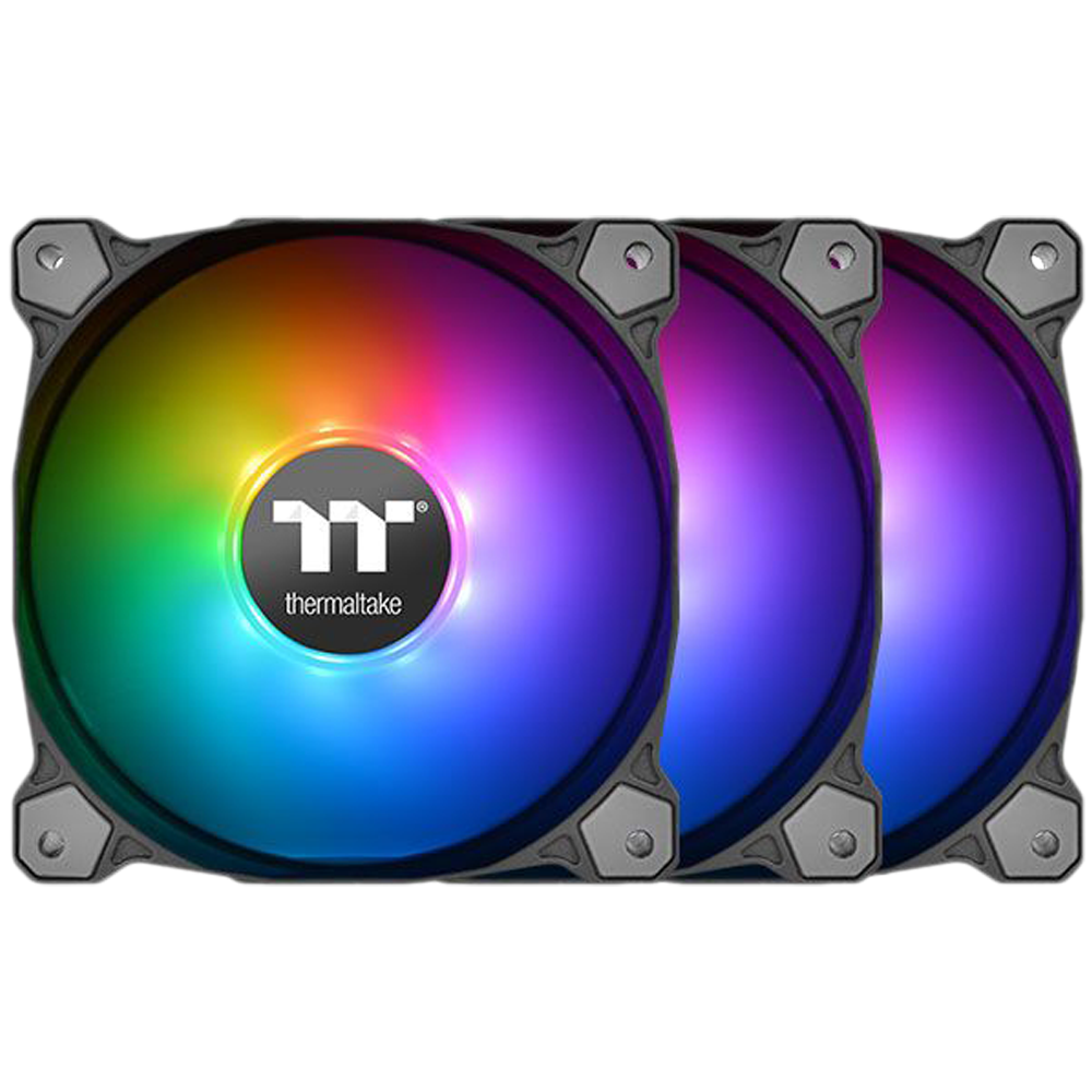 Вентилятор 120x120 Thermaltake Pure Plus 12 RGB Radiator Fan TT Premium Edition (3-Fan Pack) (CL-F063-PL12SW-A) PWM + RGB LED Controller