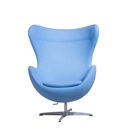 Кресло Egg Chair, тканевая обивка (голубой)