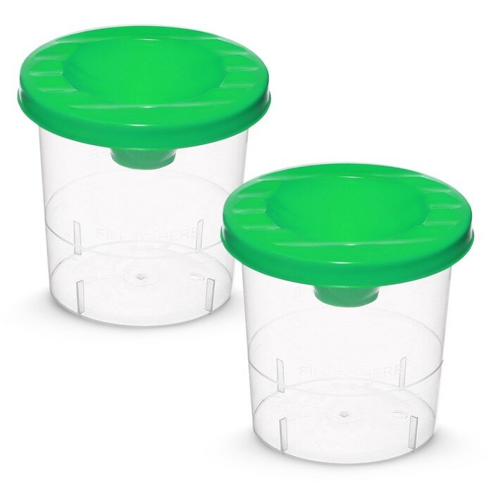 фото Набор стаканов непроливаек 210 мл, 2 штуки, Calligrata, зеленые