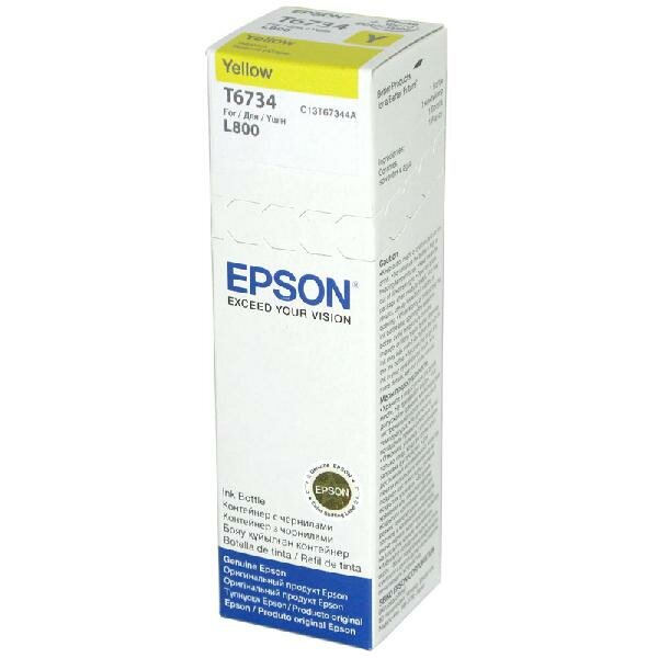 Чернила EPSON C13T67344A Yellow для L800 70мл