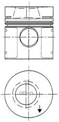 Поршень Двс Mb 4.0D/6.0D Om364/Om366 =97.5 2.5X2.5x4 +0.50 84> KOLBENSCHMIDT арт. 93951610