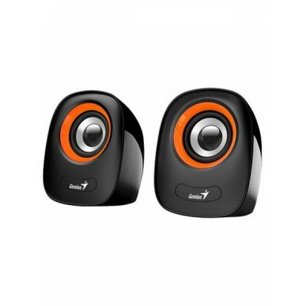 Колонки, PC speakers Genius SP-Q160,ORANGE,USB, 2.0, Power Output 6W, Sensitivity: 80 Db, 3.5 mm jack., цвет оранжевый