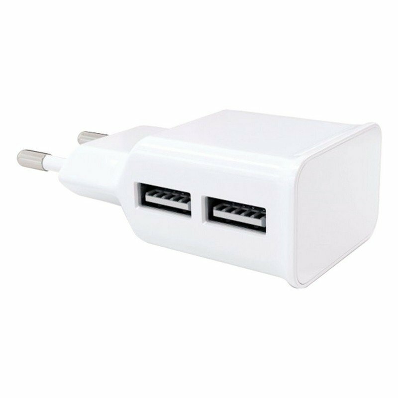Зарядное устройство сетевое (220 В) RED LINE NT-2A, кабель microUSB 1 м, 2 порта USB, выходной ток 2,1 А, бело УТ000012256
