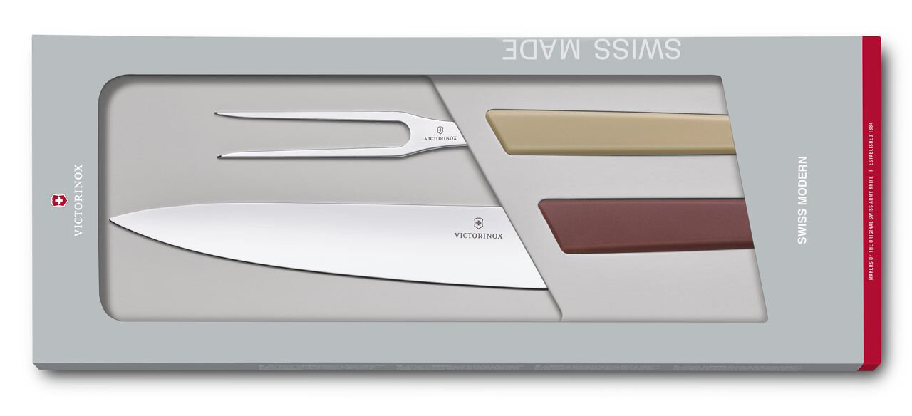 Набор ножей кухонных Victorinox Swiss Modern (6.9096.21G) + вилка