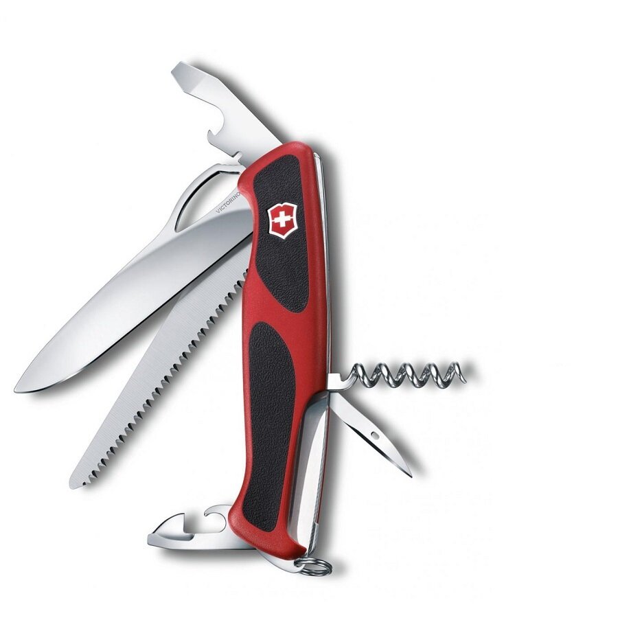 Нож перочинный Victorinox RangerGrip 79 (0.9563.MC) 130мм 12функций красный/черный карт.коробка - фото №1