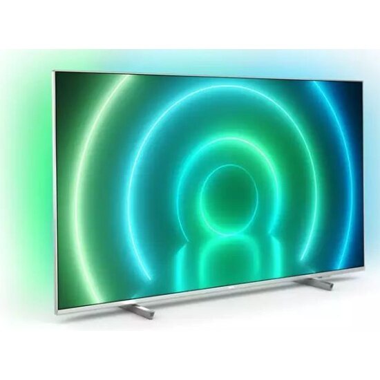 Телевизор PHILIPS 43PUS7956/60, 4K Ultra HD, Ambilight, серебристый