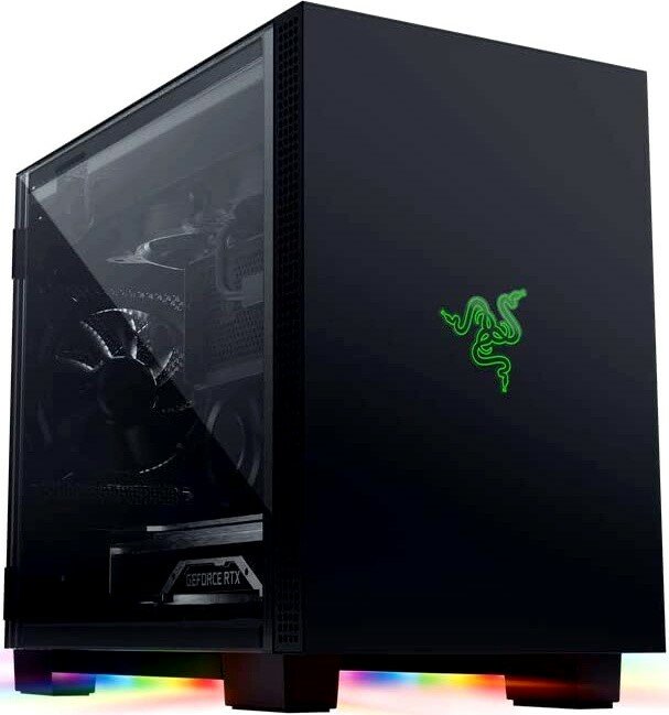 Корпус Razer Tomahawk M1 Mini-ITX, Mini-Tower, без БП, с окном, подсветка, USB Type-C, Audio, 2xUSB 3.0 (RC21-01400100-R3M1)