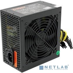 EXEGATE Блок питания Exegate EX221638RUS Блок питания 500W ATX-500NPXE(+PFC), black, 12cm fan, 24+4pin, 6pin PCI-E, 3*SATA