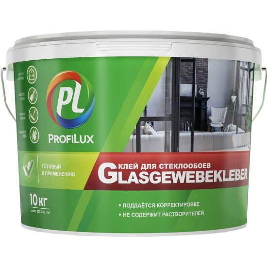 Клей обойный для стеклообоев Profilux Glasgewebekleber 10 кг.