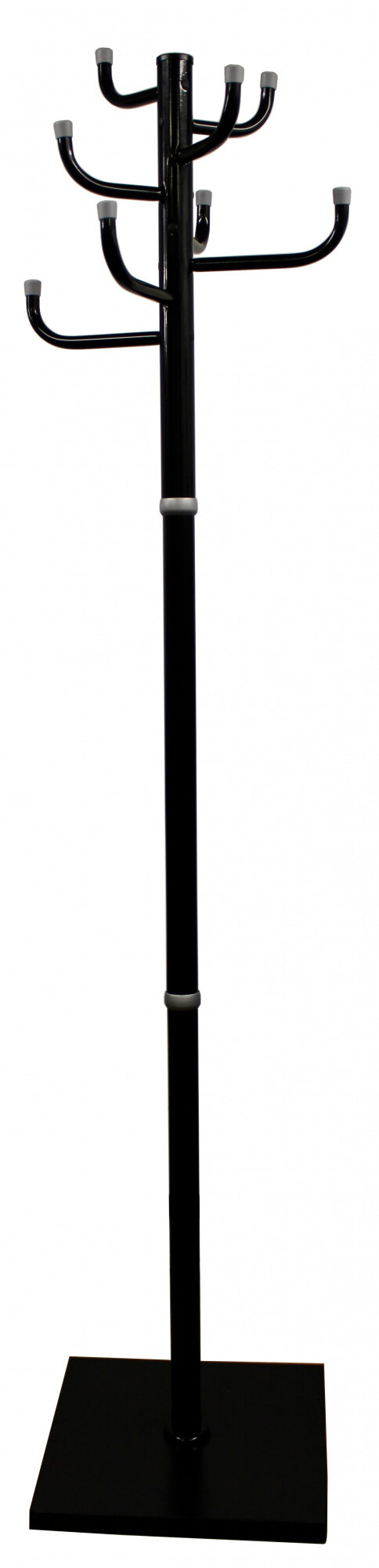 Вешалка напольная Бюрократ Мажор 2 мажор 2/BLACK черный основание квадрат наконечники серебристый для верхней одежд