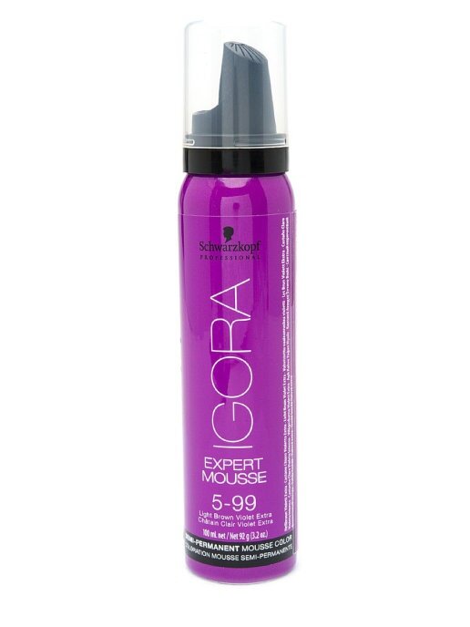 Мусс для волос тонирующий Schwarzkopf Professional Igora Expert Mousse 5-99 светлый коричневый фиолетовый экстра 100 мл