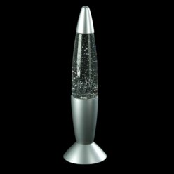 RISALUX Светильник ночник Лава "Тайфун" подсветка меняется серебро 35,5 см