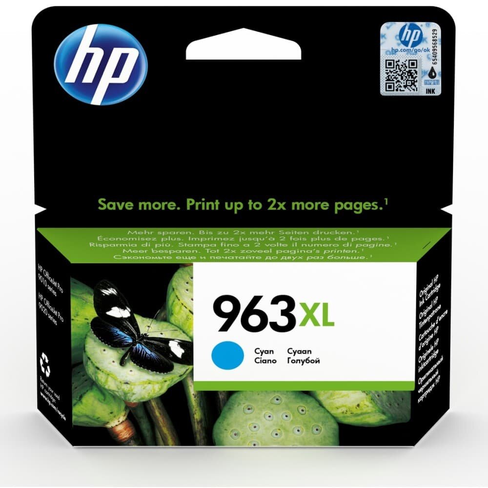 Картридж HP 963XL увеличенной ёмкости голубой 1600 страниц (3JA27AE)