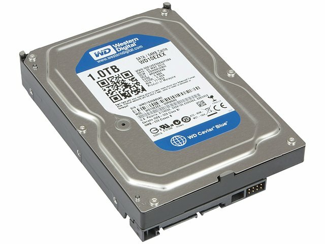 Жесткий диск WD Жесткий диск 1ТБ Western Digital Caviar Blue WD10EZEX, 7200об./мин., 64МБ (SATA III) (oem)