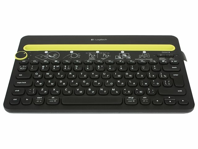 Клавиатура Logitech Клавиатура Logitech k480 Bluetooth Multi-Device Keyboard 920-006368, 79+3кн., беспров., черно-серый (Bluetooth)