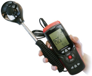 Анемометр термометр цифровой - термоанемометр портативный Hti-GT 8913 (черн) (E1857EU). Измеритель скорости ветра крыльчатый