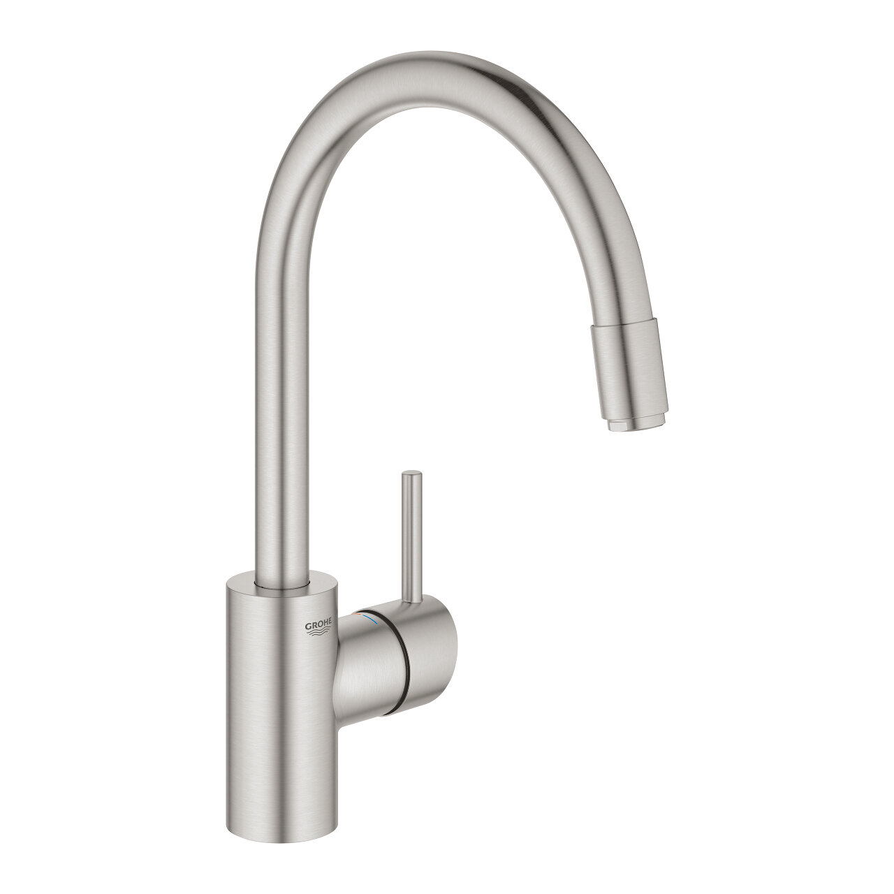 Смеситель для кухни Grohe Concetto, выдвижной высокий излив, суперсталь 32663DC3