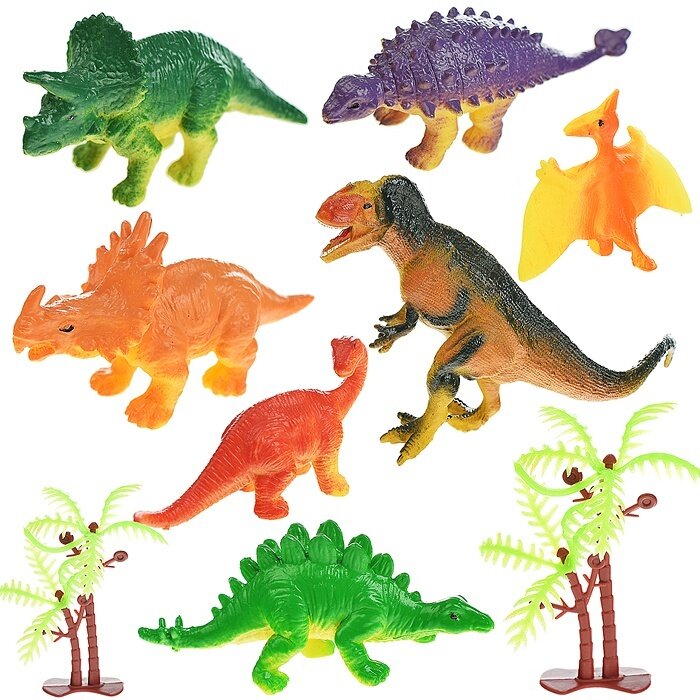 Набор фигурок Tongde "Динозавры", 9 предметов, в пакете (LT04-7A)