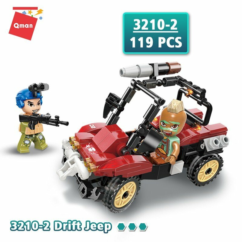 Конструктор Qman Миссия Гром: красный багги 3210-2