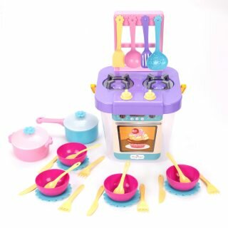 Плита-ведро игрушечная с набором посуды 27 предметов Mary Poppins 39499