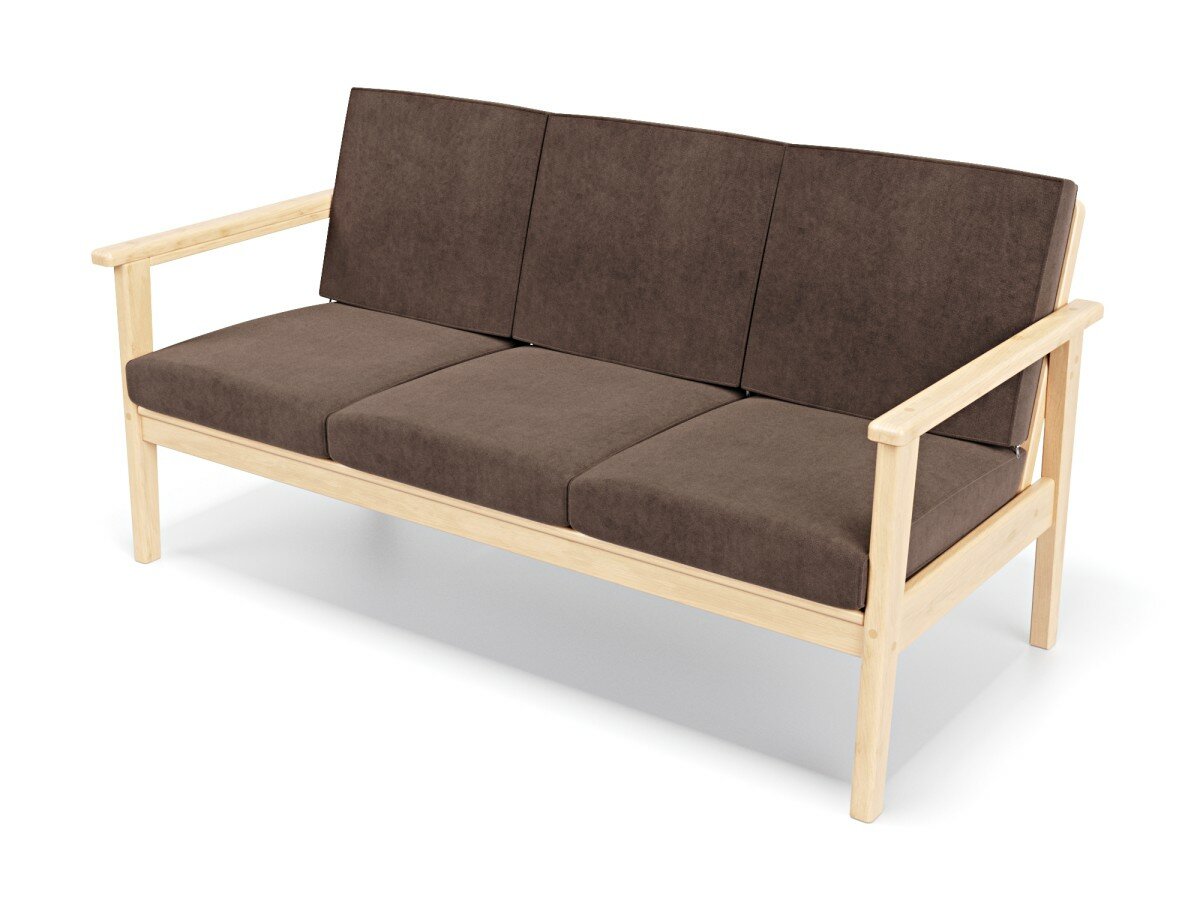 Садовый диван кушетка трехместная Soft Element Лориан коричневый - фотография № 6