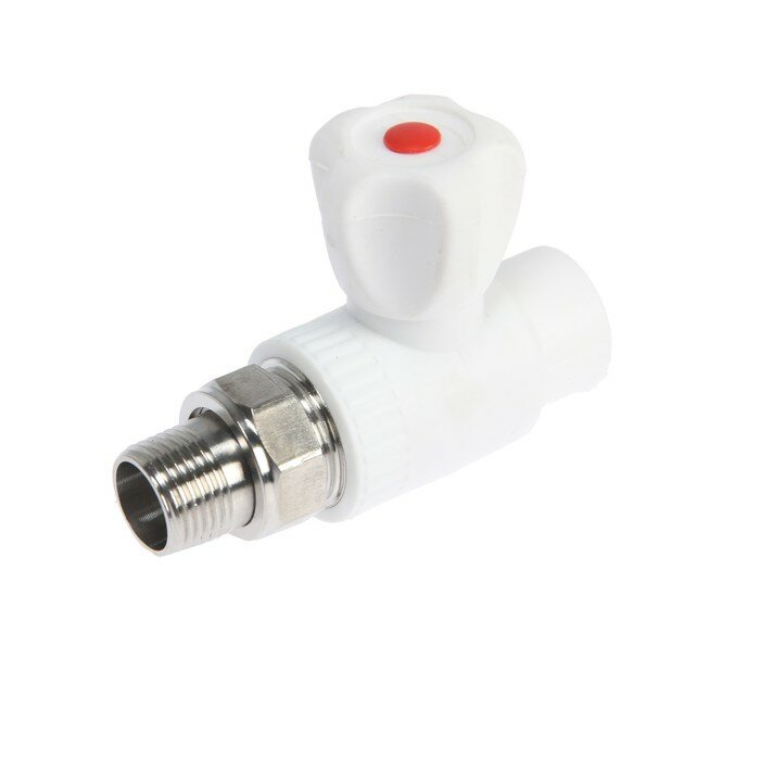фото Кран шаровой для радиатора ZEIN, полипропиленовый, прямой, d=20 мм х 1/2"