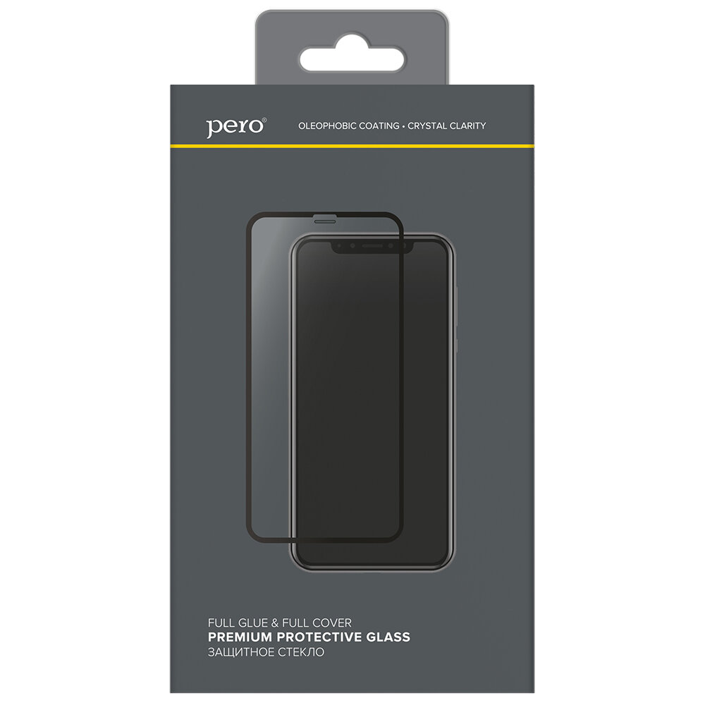 Защитное стекло PERO Full Glue для Samsung A02s черное - фото №1