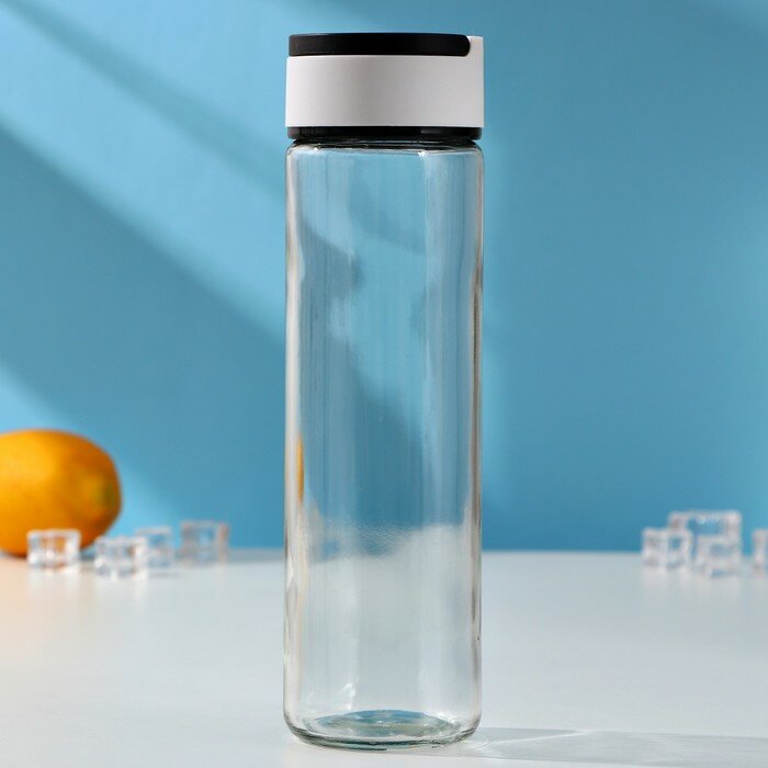Бутылка для воды стеклянная с ручкой в чехле «Фламинго», 500 мл, h=23,5 см, рисунок микс - фотография № 3