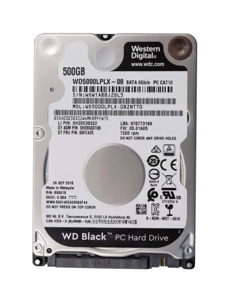 Жесткий диск IBM WD5000LPLX-08ZNTT0 500Gb 7200 SATA 25" HDD