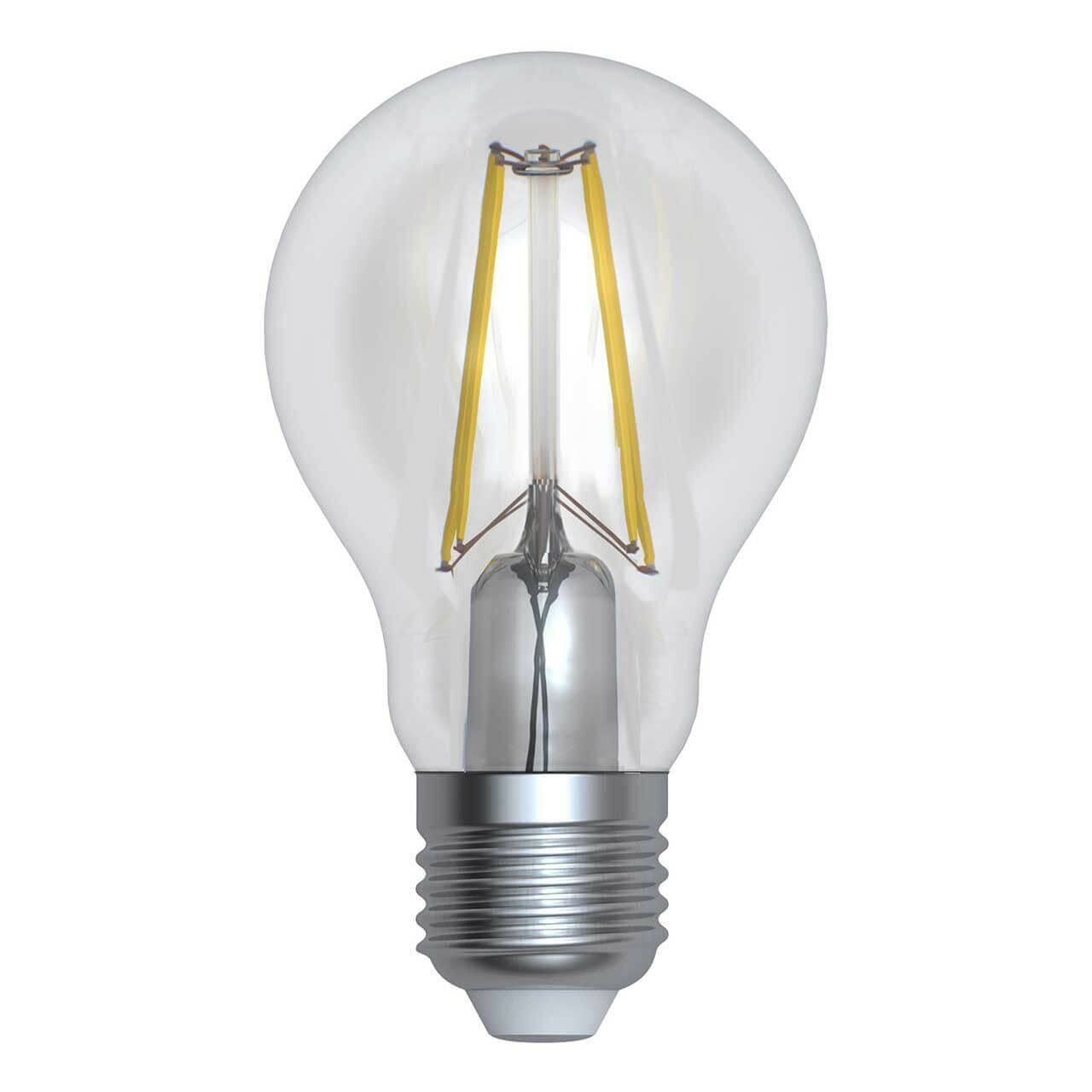 Uniel Лампа светодиодная филаментная (UL-00004866) Uniel E27 12W 3000K прозрачная LED-A60-12W/3000K/E27/CL PLS02WH