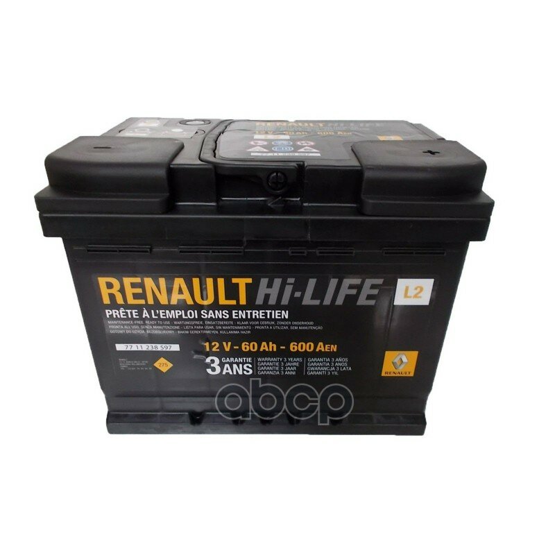 Аккумуляторная Батарея 60ач/600 L2 RENAULT арт. 7711238597